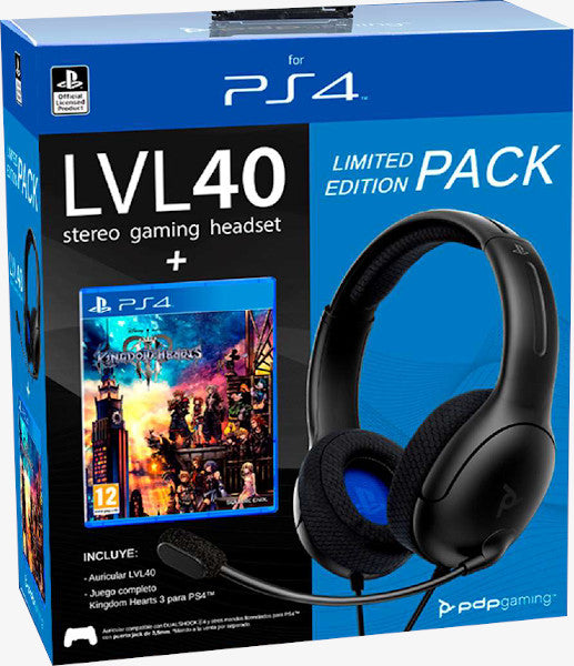 Pdp Lvl 40 Wired Stereo Gaming Headset Black (negro) + Kingdom Hearts Iii (ps5/ps4) (PS5 Cascos) Pdp