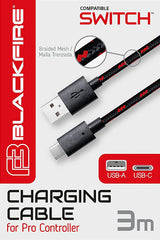 Blackfire Charging Cable Para Mando Pro Controller (oled) (Switch Cable) Blackfire