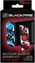 Blackfire Silicone Sleeve Gamer Kit 2 Thumb+ 2 Silicone Sleeve (camuflaje ) (oled) (Switch Funda de silicona) Blackfire