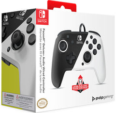 Pdp Faceoff Deluxe + Audio Wired Controller Black/white (negro/blanco) (oled) (Switch Mando) Pdp