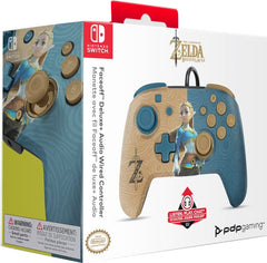 Pdp Faceoff Deluxe Audio Wired Controller Zelda Breath (switch/oled) (Switch Mando) Pdp