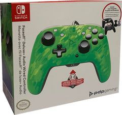 Pdp Faceoff Deluxe + Audio Wired Controller Verde Camo (Switch Mando) Pdp