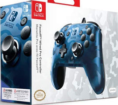 Pdp Faceoff Deluxe + Audio Wired Controller Camo Azul (Switch Mando) Pdp