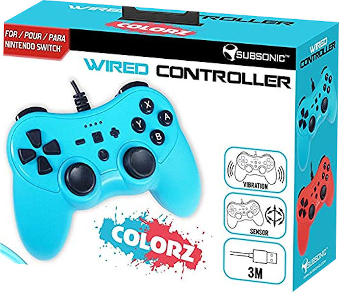 Subsonic Wired Controller Colorz Neon Blue (Switch Mando) Subsonic