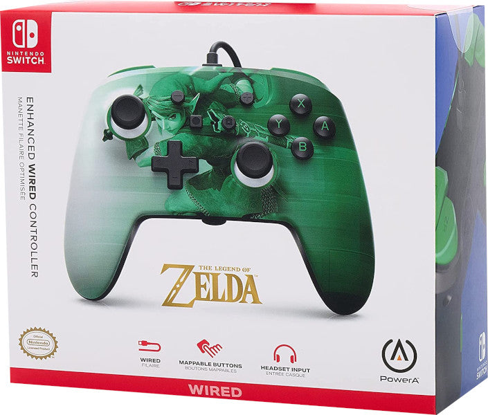 Power A Enhanced Wired Controller The Legend Of Zelda Heroic Link (Switch Mando) Power A