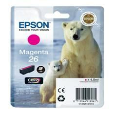 Cartucho tinta epson t261340 magenta photo 26 xp - 600 - 605 - 700 - 800 - oso polar