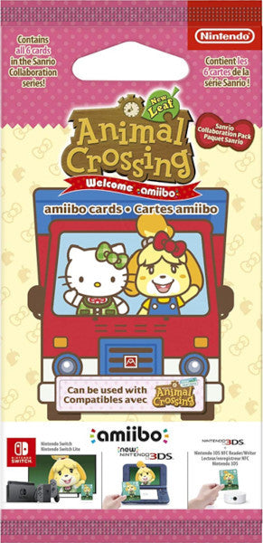 Pack 6 Tarjetas Amiibo Animal Crossing New Leaf (hello Kitty) (Cartas) Nintendo