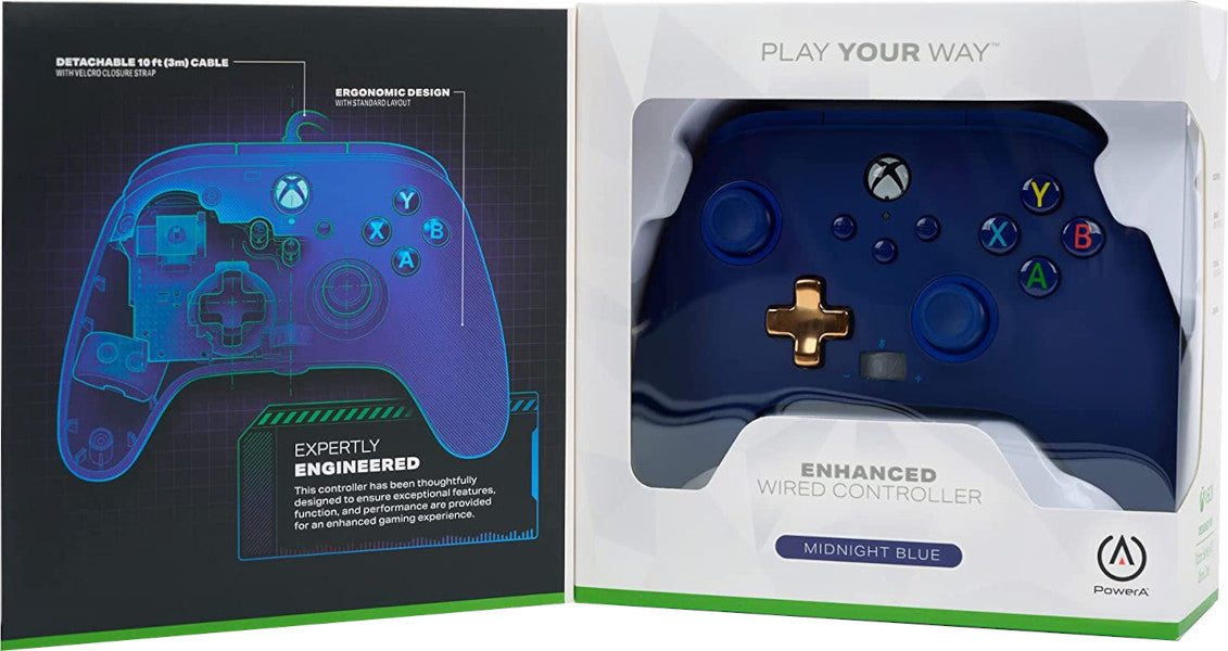 Power A Enhanced Wired Controller Midnight Blue (xbone/pc) (Xbox Series X Mando) Power A