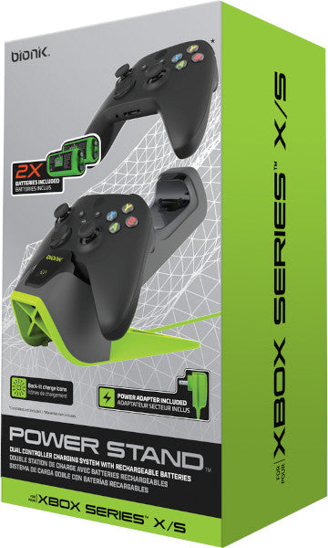 Bionik Dual Power Stand Base Doble Carga Para Mandos (cable Usb 1,8 M + 2 Baterias) (Xbox Series X Mando) Lamee Software