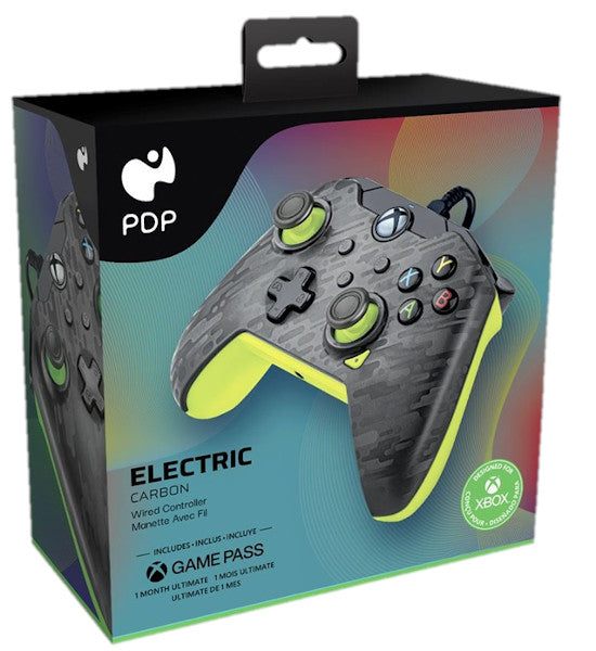 Pdp Wired Controller Electronic Carbon + Game Pass 1 Mes (xbone/pc) (Xbox Series X Mando) Pdp