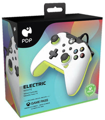 Pdp Wired Controller Electric White + Game Pass 1 Mes (xbone/pc) (Xbox Series X Mando) Pdp