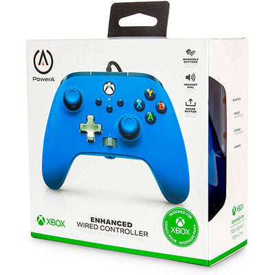 Power A Enhanced Wired Controller Blue (azul) (xbone/pc) (Xbox Series X Mando) Power A