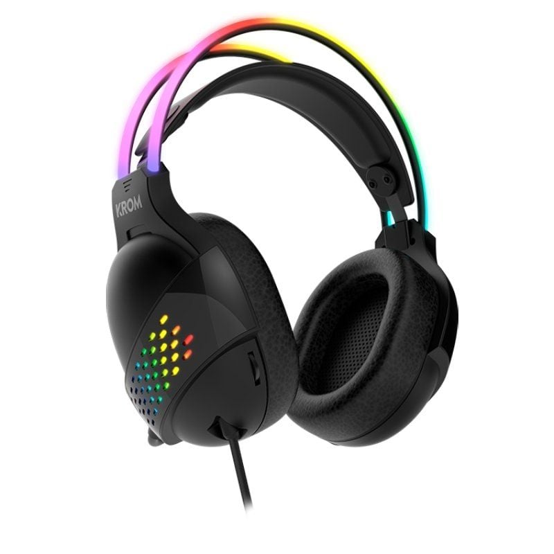 Auriculares Gaming con Micrófono Krom Klaim/ Jack 3.5/ USB 2.0/ Negros