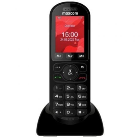 Teléfono Inalámbrico Maxcom MM39D/ Negro