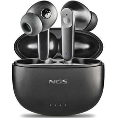 Auriculares Bluetooth NGS rtica Hush con estuche de carga/ Autonomía 4h/ Negros