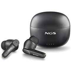 Auriculares Bluetooth NGS rtica Hush con estuche de carga/ Autonomía 4h/ Negros