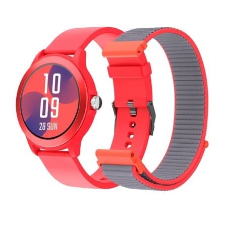 Smartwatch SPC Smartee Duo Vivo 9651R/ Notificaciones/ Frecuencia Cardíaca/ Rojo/ Incluye Correa Extra