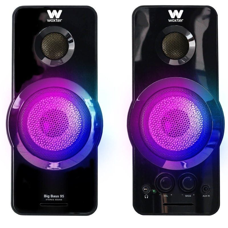 Altavoces Woxter Big Bass 95 RGB/ 20W/ 2.0