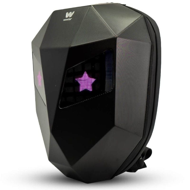 Mochila con Pantalla LED Woxter Black Knight/ Capacidad 30L/ Negra