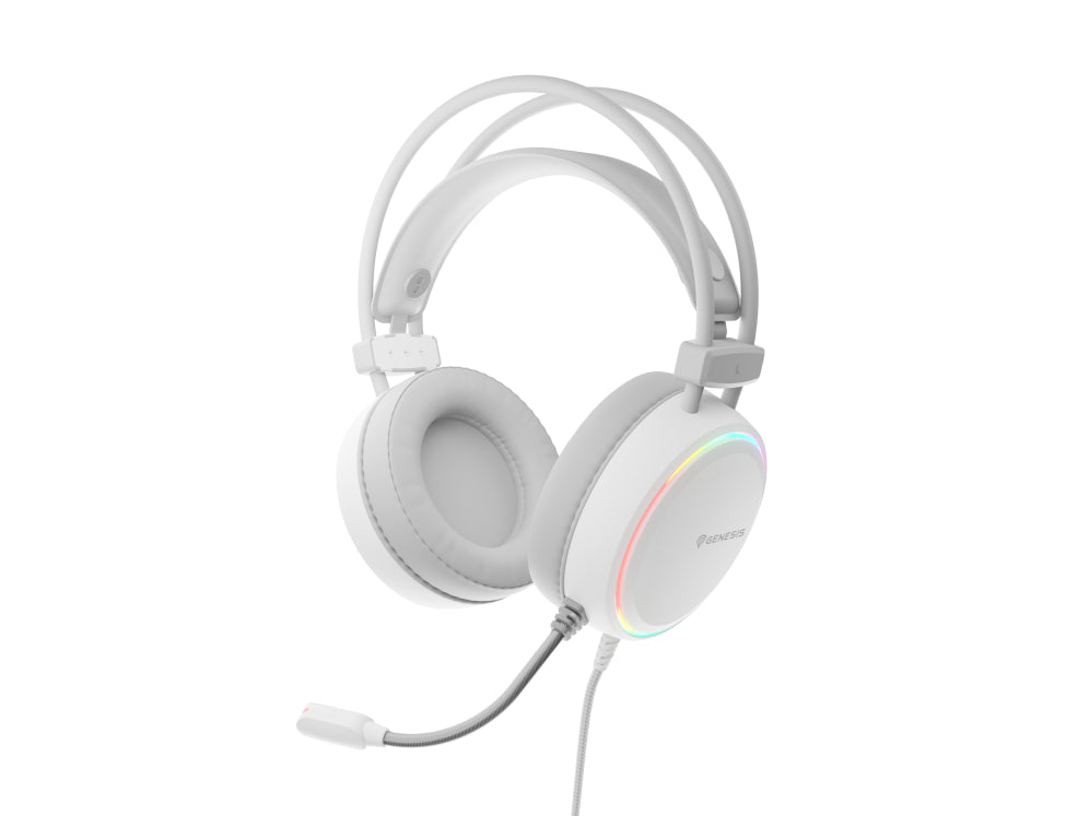 Auriculares Gaming Genesis Neon 613 2.0 Rgb Blancos