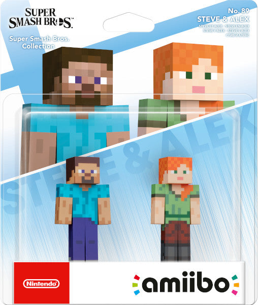 Amiibo S. Smash Bros: Minecraft Steve & Alex (imp) (Figura) Nintendo