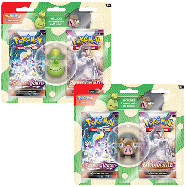 Pokemon Trading Card 2 Booster Packs & 1 Eraser Blister (eng) (Cartas)