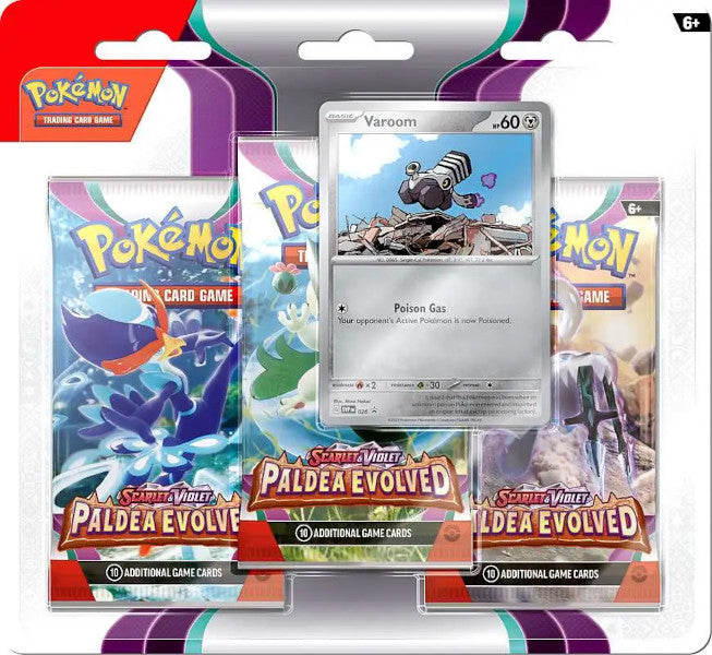 Pokemon Trading Card Game Scarlet & Violet Sv2 Pack De 3 Paldea Evolved (eng) (Cartas)