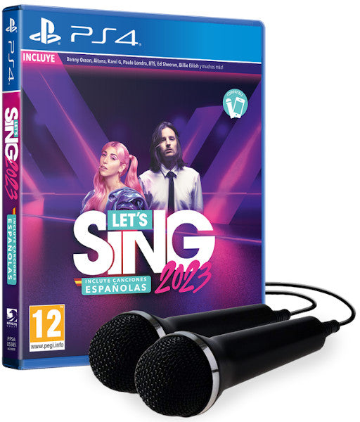 Let's Sing 2023 (incluye Canciones En Espaol) + 2 Microfonos Sony Playstation 4 PS4