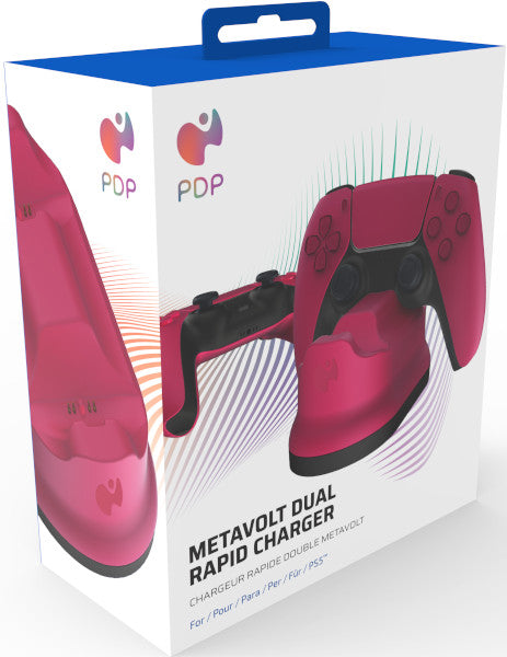 Pdp Metavolt Dual Rapid Charge Cosmic Red (rojo Cosmico) (PS5 Estación de carga) Pdp