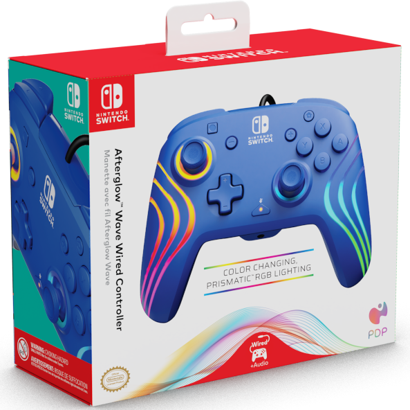 Pdp Afterglow Wave Wired Controller Blue (azul) (Switch Mando) Pdp