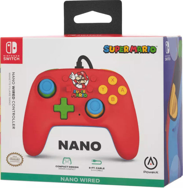 Power A Nano Wired Controller Mario Medley (red/rojo) (Switch Mando) Power A