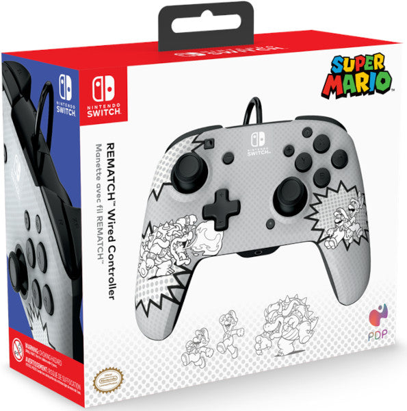 Pdp Rematch Wired Controller Super Mario Comic Strip (switch/lite/oled) (Switch Mando) Pdp