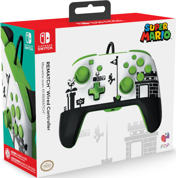 Pdp Rematch Wired Controller Super Mario Retro (switch/lite/oled) (Switch Mando) Pdp